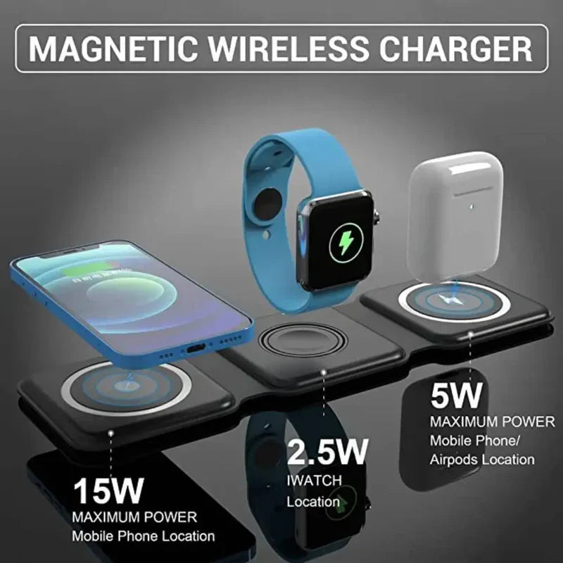3-in-1 Magnetic Wireless Charger 3-in-1 Magnetic Wireless Charger