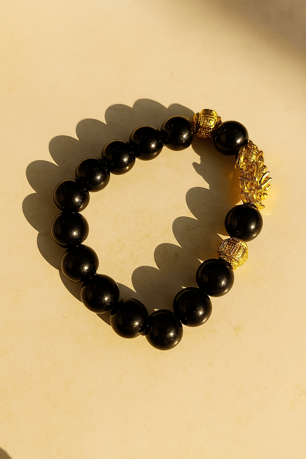 Black Obsidian Pixiu Bracelet Black Obsidian Pixiu Bracelet