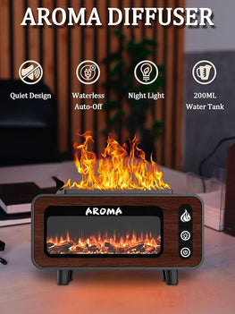 3D Flame Diffuser | Aroma Diffuser Humidifier