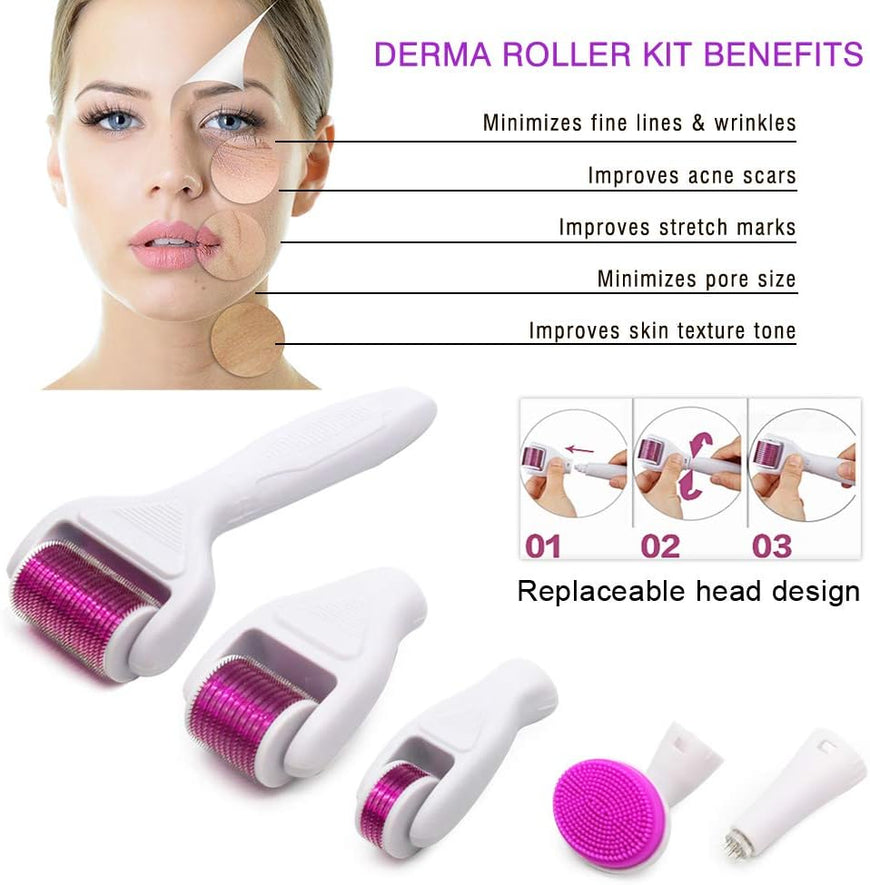 6-in-1 Derma Roller Kit | Titanium Micro Needles