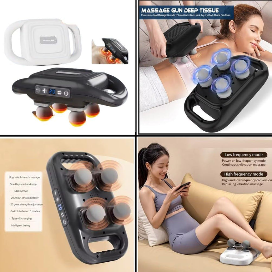 4-Head Massage Gun | Muscle Massager