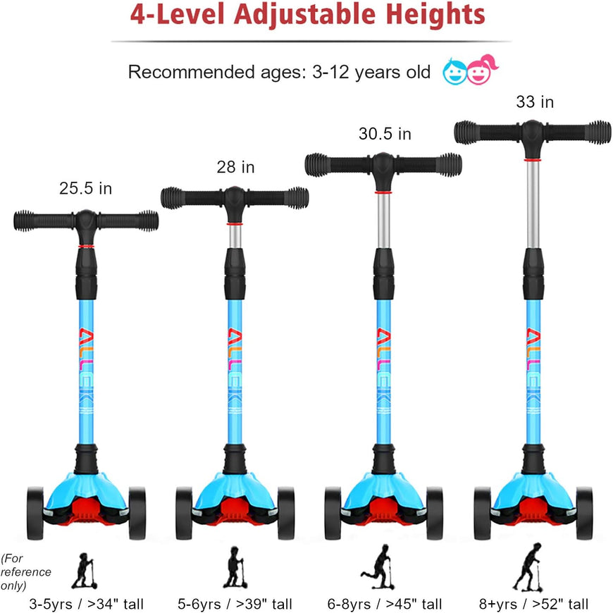 3-Wheel Kids Folding Scooter | Best for Ages 3–14