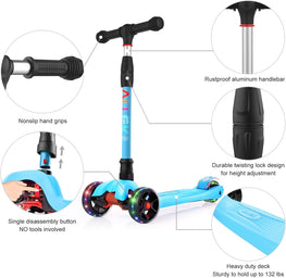 3-Wheel Kids Folding Scooter | Best for Ages 3–14