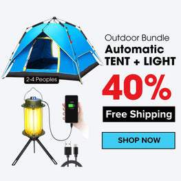 2-in 1 Camping Bundle | Automatic Tent & LED Light