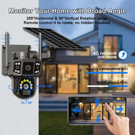 4G Solar CCTV Security Camera | 360° Wireless Camera